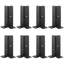 8 PCS Adjustable Fence Post Brackets For Wood Posts, Fence Post Repair Support Holders, 35x30x127mm Wood Post Bases