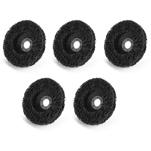 5x 100mm Black Poly Strip Disc Paint Remover 2