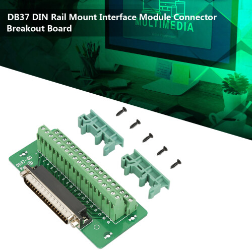 DB37 DIN Rail Mount Interface Module Connector Terminal Breakout Board 2