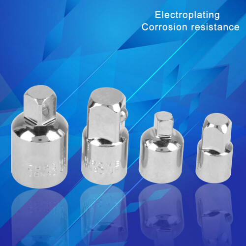 4x Silber Chrom-Vanadium-Steckdosenadapter 1/2"-1/4" 2