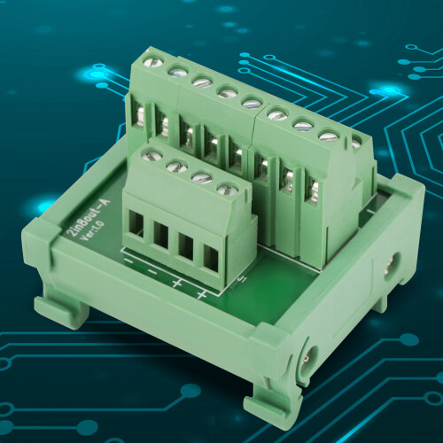 8-Port DIN Rail Power Distribution Breakout Board 2