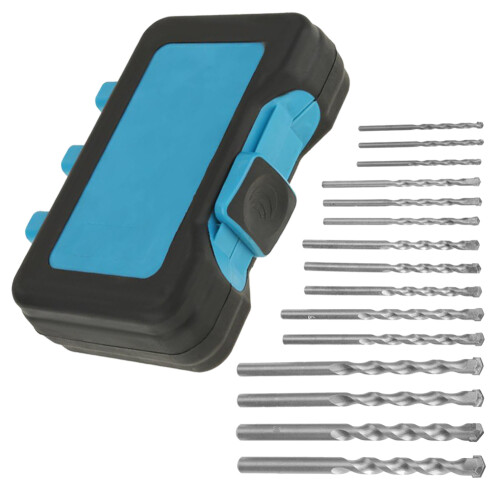 15Pcs 3-10mm Carbide Tip Masonry Drill Bit Set Blue Box 2