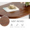 C-Shaped Side Table For Small Spaces Compact Sofa End Table Slides Under Oval Desk Brown Finish 3