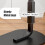 C-Shaped Side Table For Small Spaces Compact Sofa End Table Slides Under Oval Desk Brown Finish 4