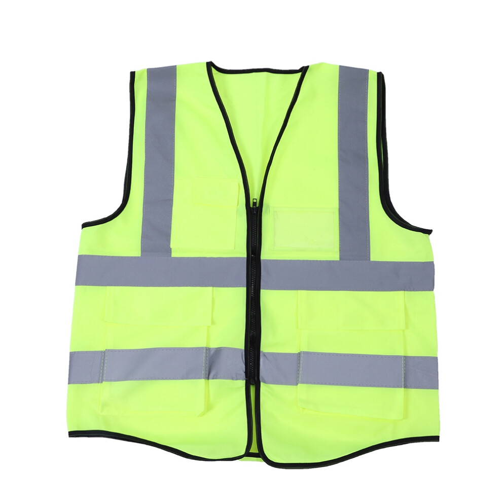 Reflective Vest Safety Waistcoat Fluorescent Green 323163252193