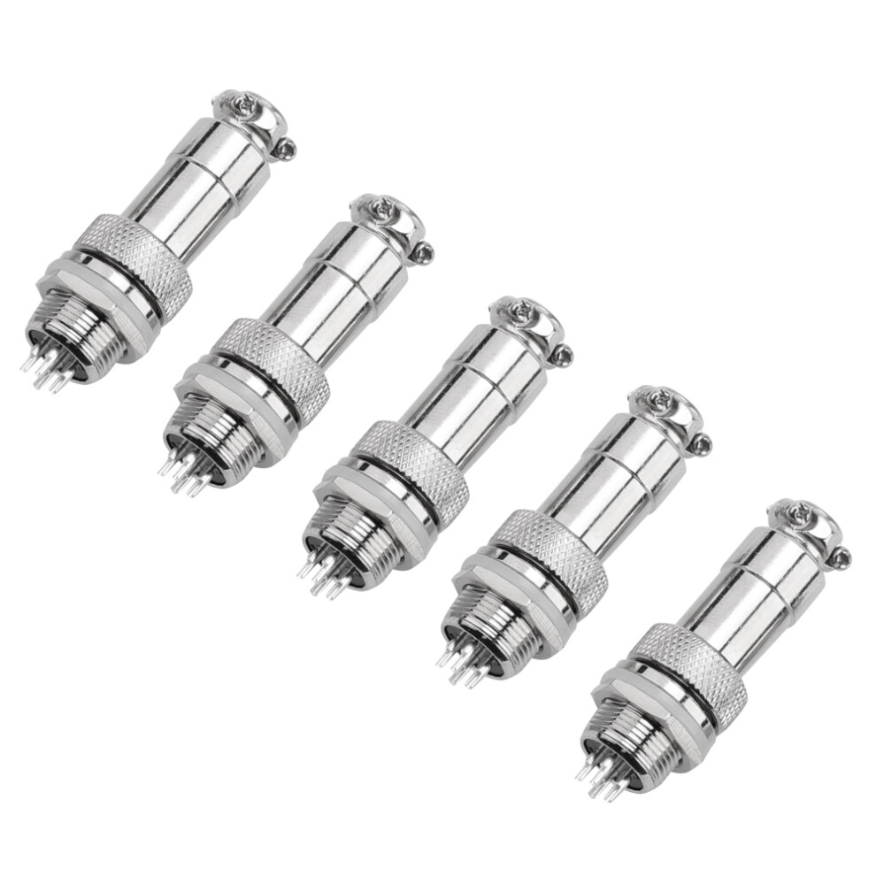 5 Pcs/Set Gx12 4Pin Male/Female Aviation Plug Connector 323163252353