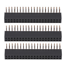 3pcs 2x20 Pin 2.54mm Female Headers for Raspberry Pi