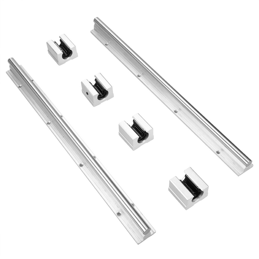 2Pcs Sbr12-400Mm 12Mm Linear Slide Rail Shaft 4Pcs Sbr12uu 323163252728