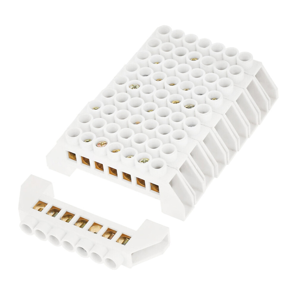 10Pcs 7-Hole Bridge Wire Screw Brass Terminal Block Connectors 323163253558