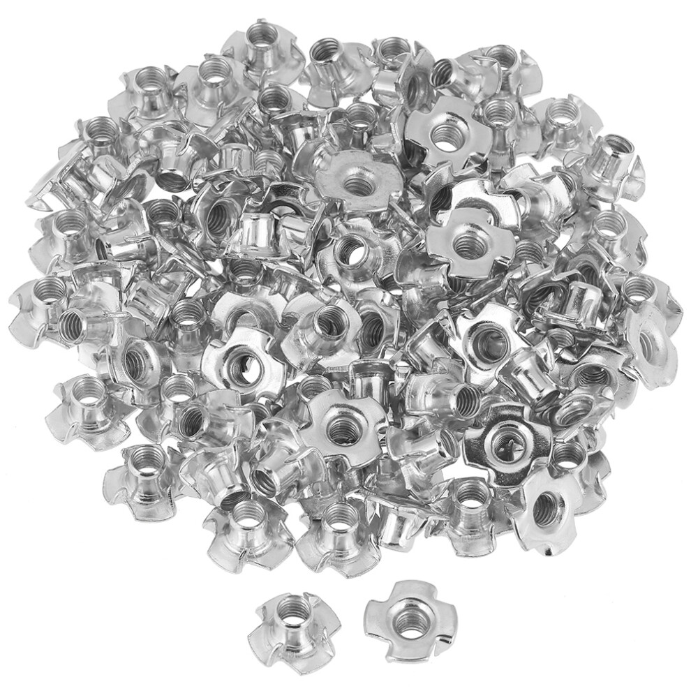 100Pcs Zinc Plated T Nut M8 Woodworking Furniture 323163253596