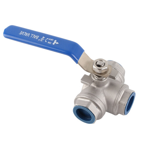 SUS304 3-Wege Kugelhahn T DN20 Innengewinde 3/4" 1