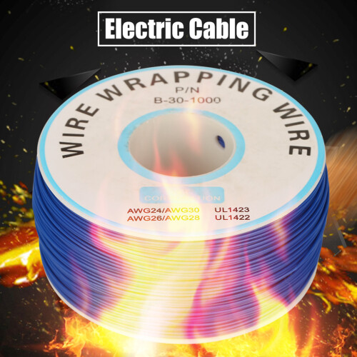 1 Rolle Kupferdraht 30AWG 0,25mm blau 2