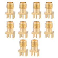 10x Messing SMA-Buchse 50 Ohm RF-Steckverbinder PCB-Montage