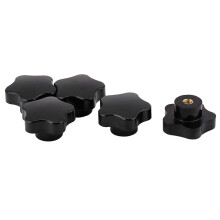 5x Universal Black Plastic Star Knob M8 for Machine Tool