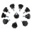 10pcs M5*16 Plastic Star Knob Bolt Tool Accessories Black 1