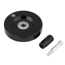 1x schwarzes Lathe-Fräsen-Rückseiten-Ripple-Handrad 8x63mm