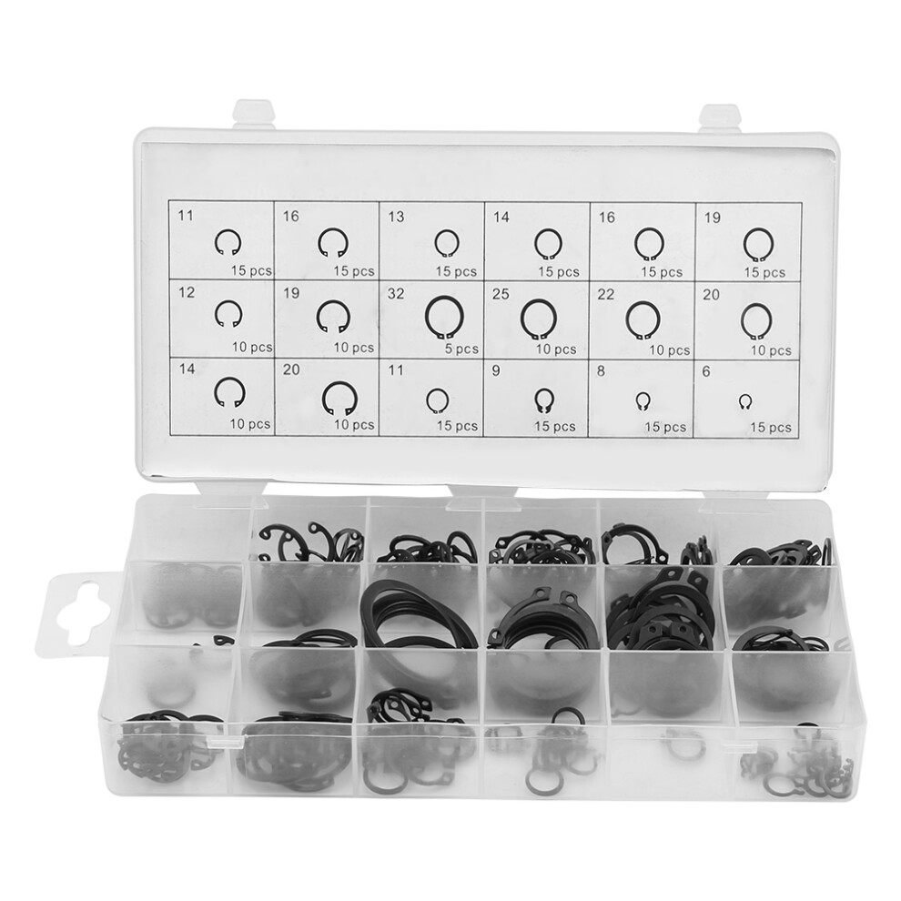 225Pcs Internal External Snap Retaining Ring Circlip 18 Sizes 323163255149