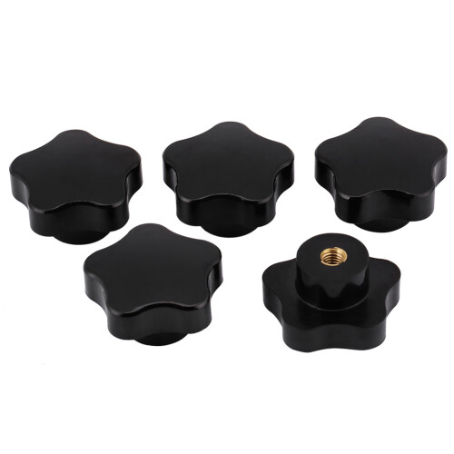 5x Universal Black Plastic Star Knob M8 for Machine Tool 1