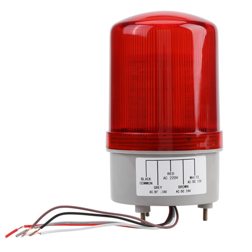 1x Rote LED-Notfallwarnleuchte AC220V 1
