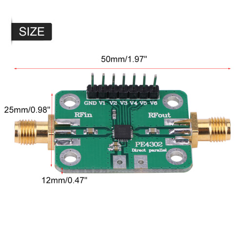 PE4302 CNC Attenuator 1MHz~4GHz Parallel Immediate Mode 2