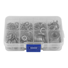 200 Stk. Edelstahl-Flachfeder-Scheiben-Set M5-M10 mit Box