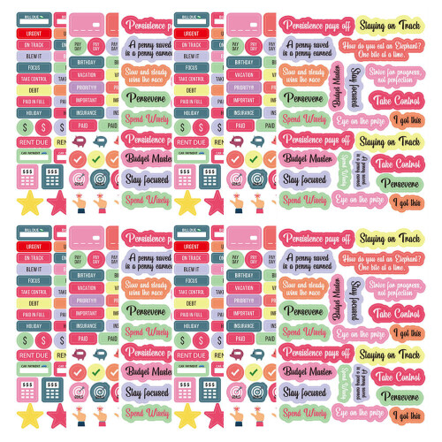 Writable Label Planner Sticker Elegantes Design 15er Pack