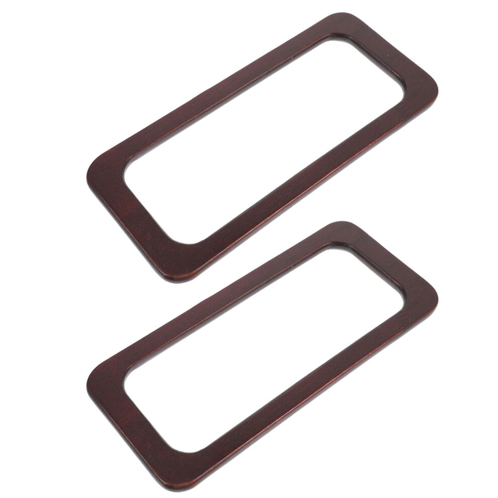 2 Sztuki Retro ProstokąTne Drewniane Uchwyty Na I Torebkę-image