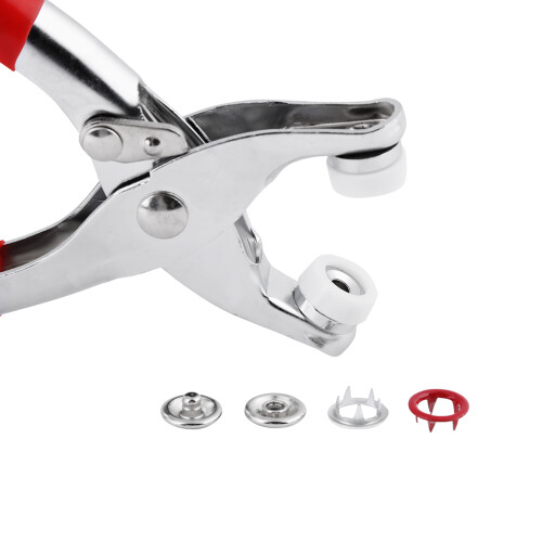 120 Sets Metal Prong Snap Buttons Fasteners Plier Tool 2