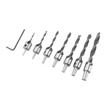 7x Stahl 5-Schneid Senkbohrer 3-10mm mit Sechskant