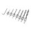 7x Stahl 5-Schneid Senkbohrer 3-10mm mit Sechskant 1