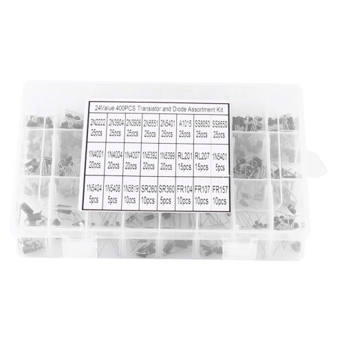400-teiliges Transistor-Dioden-Set mit Box