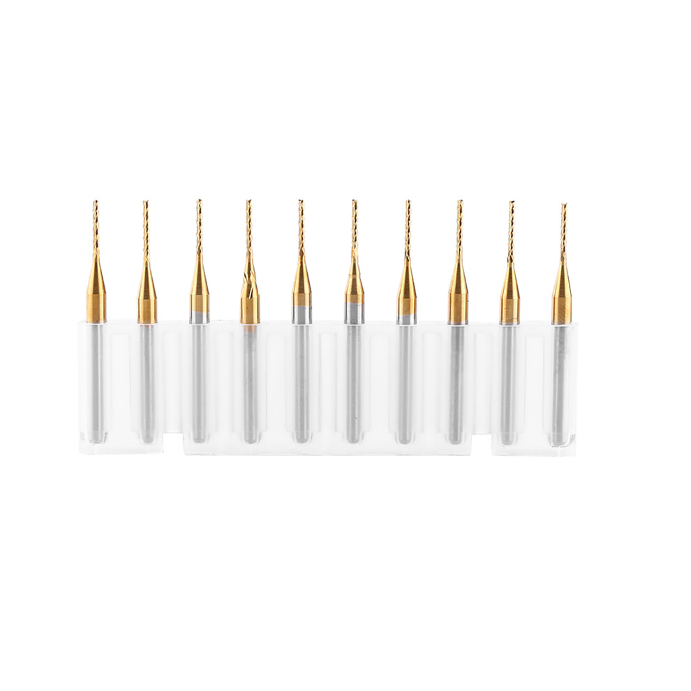10Pcs Titanium Coat Tungsten Carbide End Mill 3.175Mmx1mm 323163259086