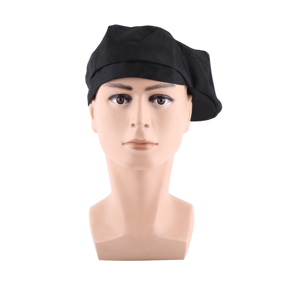 Chef Hat Kitchen Cook Duckbill Beret (Black) 323163261034
