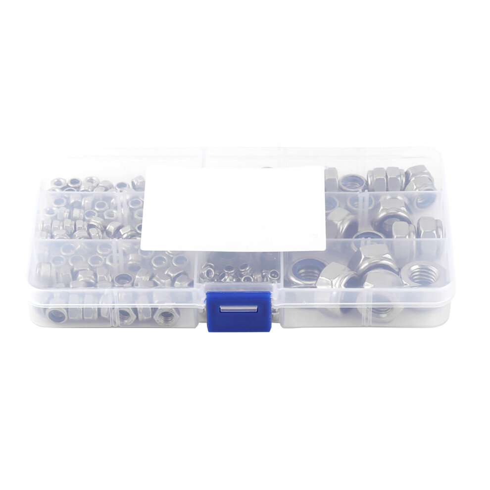 165Pcs Ss304 Nylon Insert Locknut Kit M3-M12 323163261270