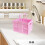 Storage Crate Cube Storage Organizer Bin Foldable Reusable Basket Capacity Pink For Camping Barbecue Spring Outing 4
