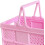 Storage Crate Cube Storage Organizer Bin Foldable Reusable Basket Capacity Pink For Camping Barbecue Spring Outing 5