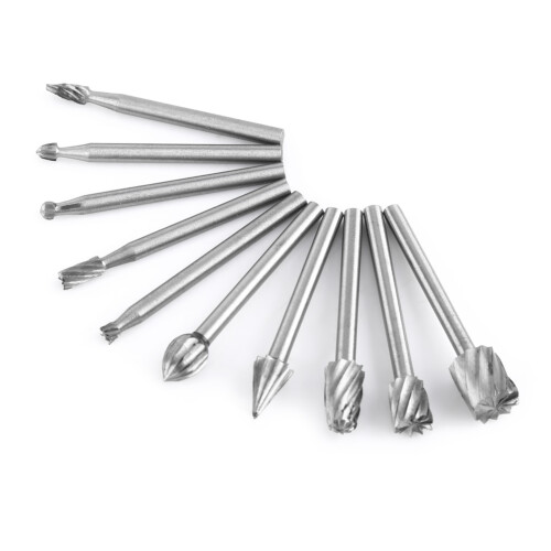 10x HSS-Drehfräser 1/8" Schaft 1