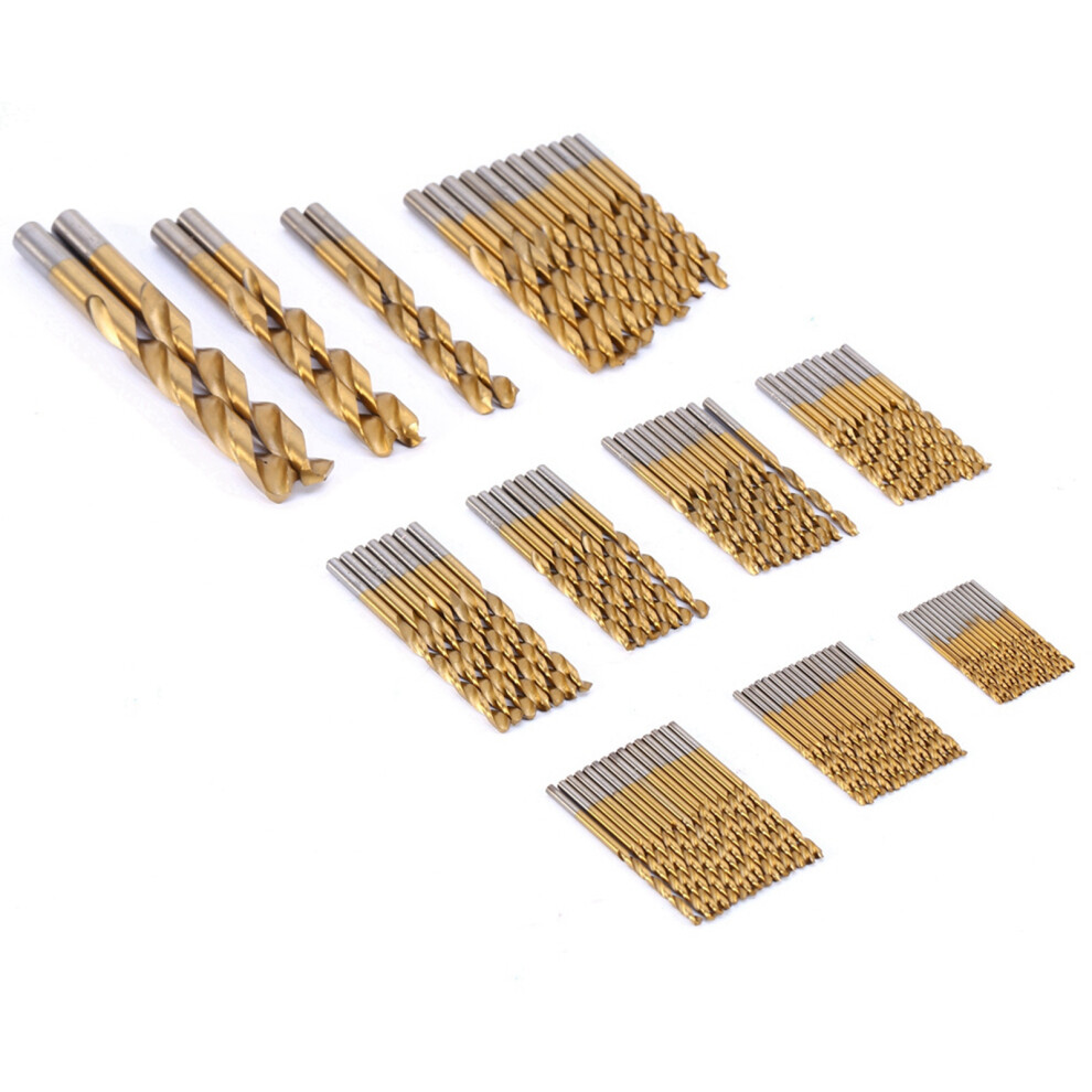 99Pcs Hss Ticoated Twist Drills 1.5-10Mm Woodworking Bit Set 323163262062