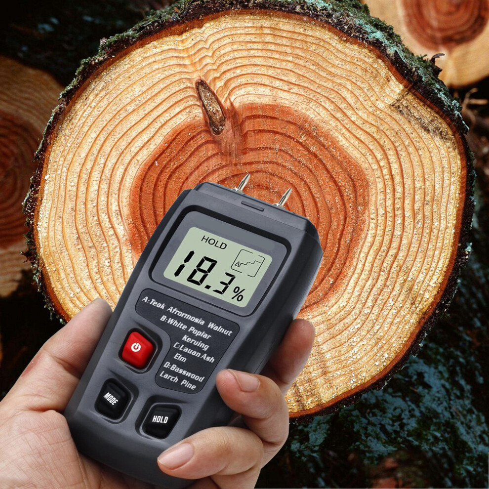 Handheld Digital LCD Wood Moisture Humidity Meter Tester Sensor