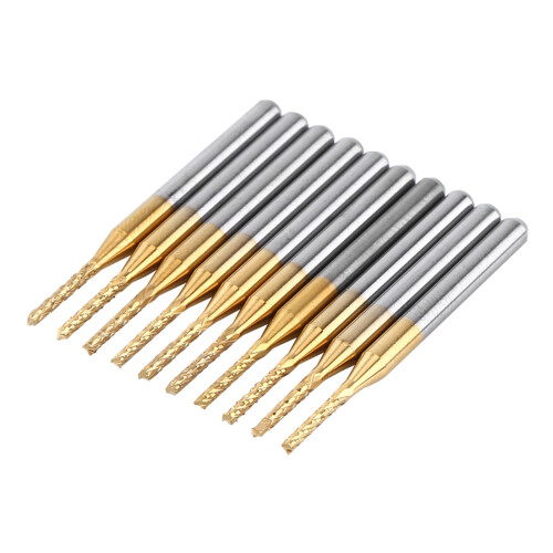 10x 1,5mm CNC-PCB-Fräser 1/8" Schaft Wolfram 1