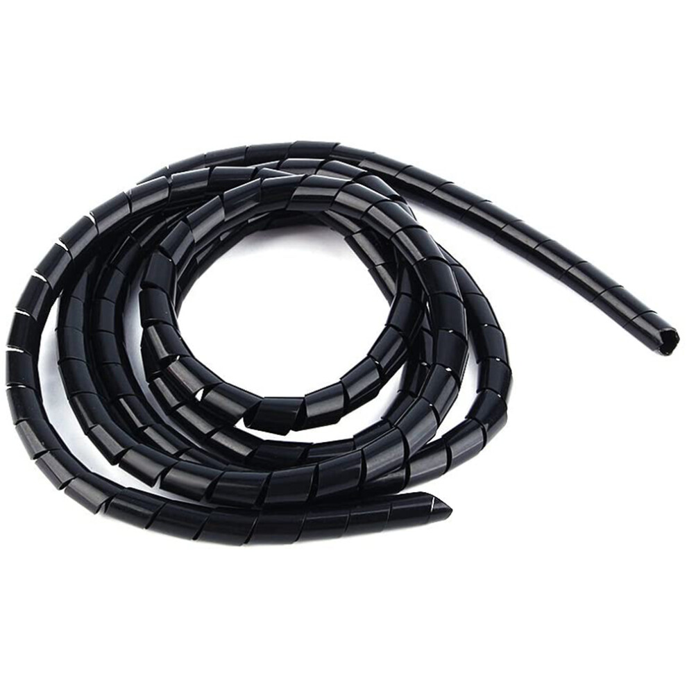 Spiral Cable Wrap 6Mm 5M Tidy Wire Management Black 323163264318