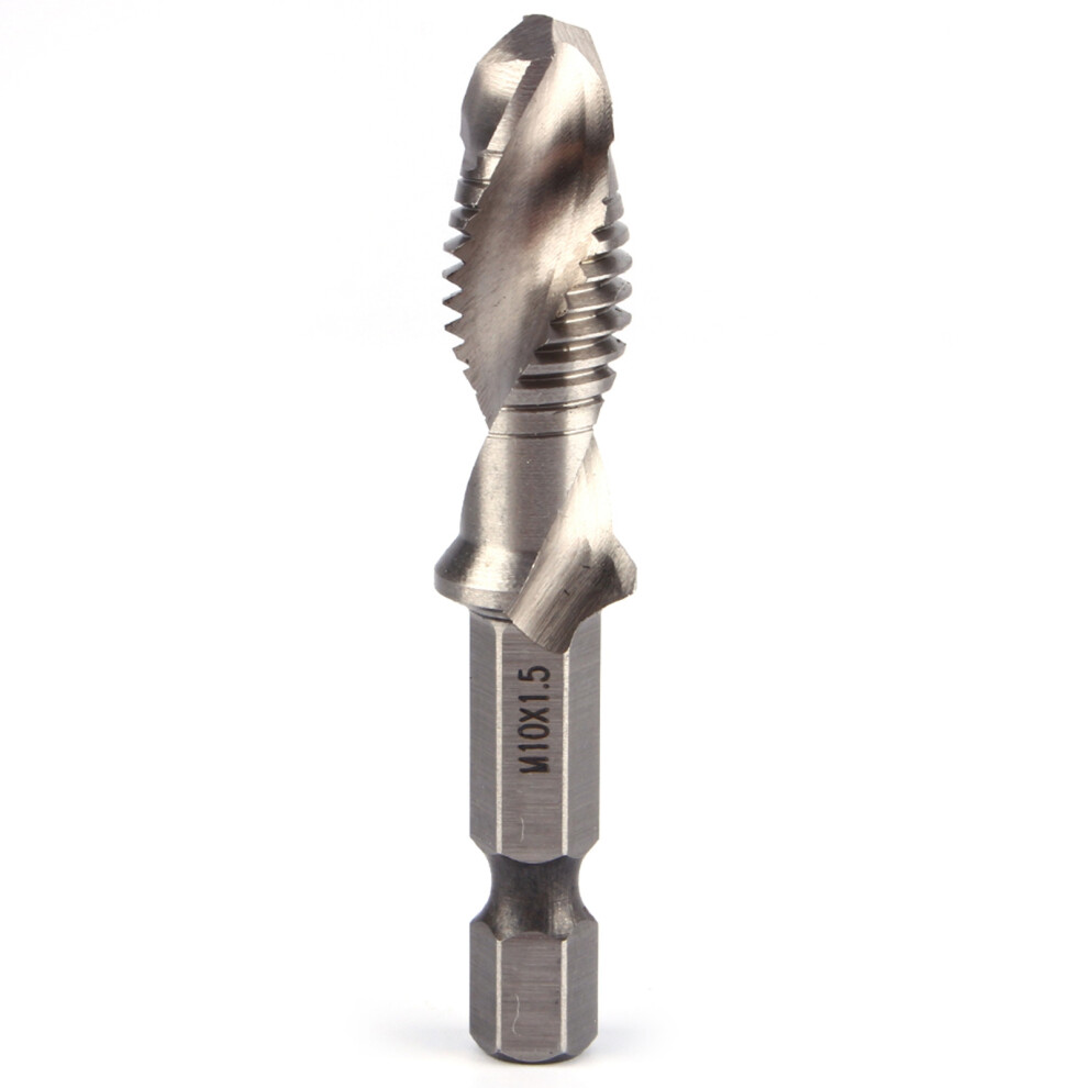 M10 Hss 1/4" Hex Shank Drill & Tap Taper Bits 323163264240