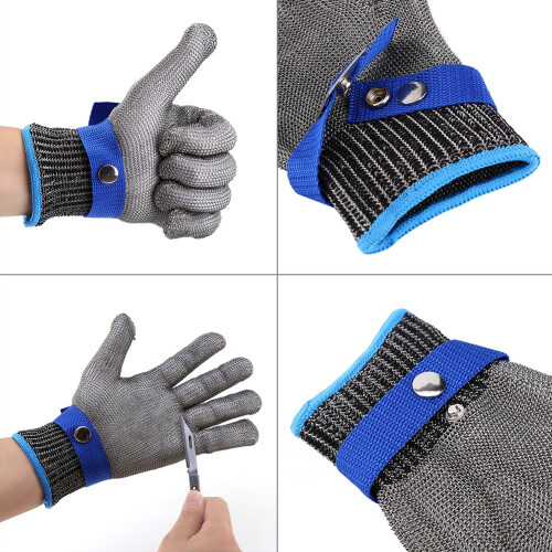 Stichfester Baumwoll-Butcherhandschuh mit Mesh 2