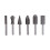 6x 6mm HSS-Rotationsfräser-Bohrer-Set 1