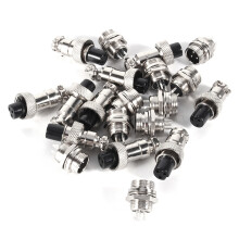 10x GX12 3Pin 12mm Metall-Steckverbinder (Kupplung)
