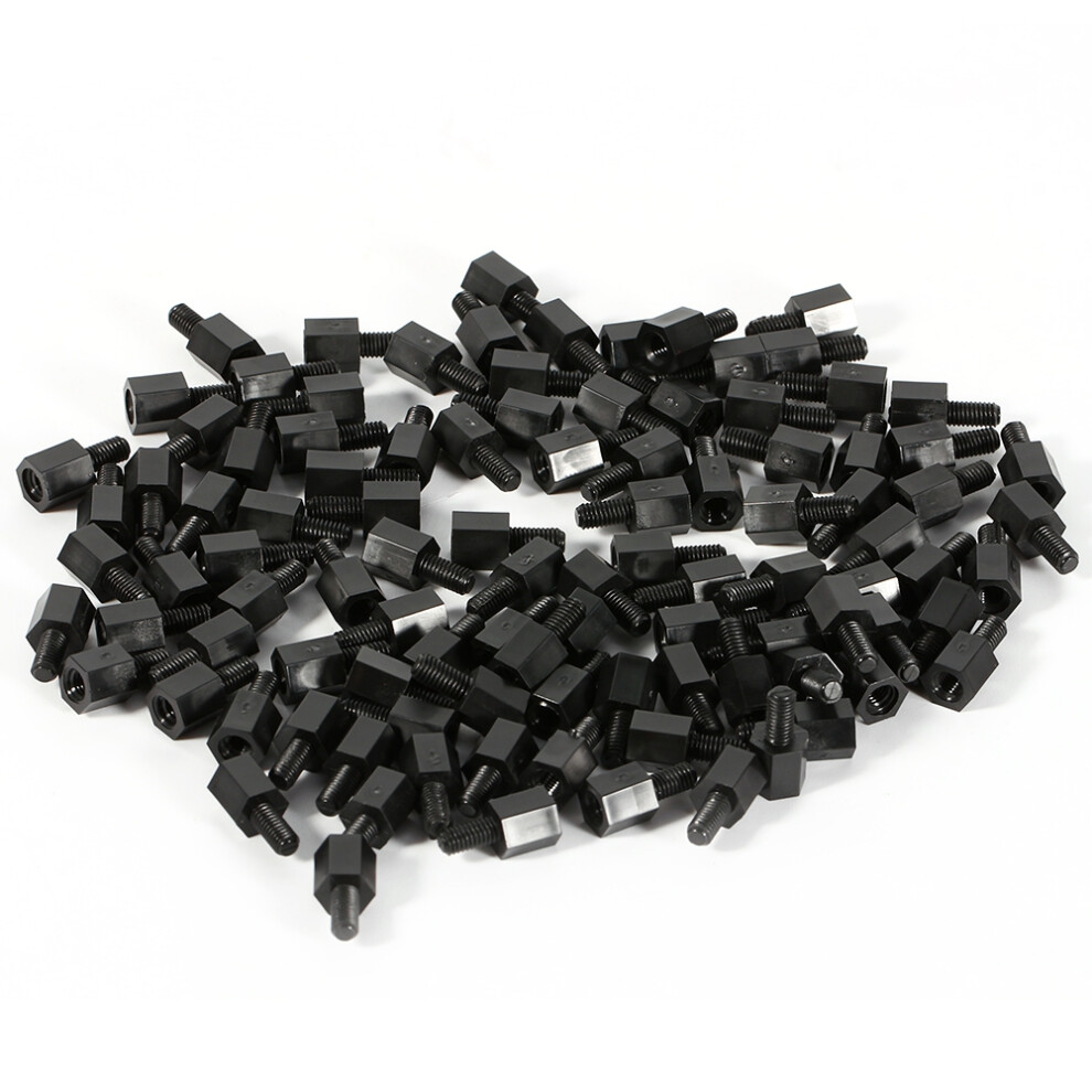 100Pcs M2 M3 M4 Plastic Nylon Hex Spacer Round Head Screw Nut 323163265490