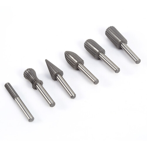 6x 6mm HSS-Rotationsfräser-Bohrer-Set 2