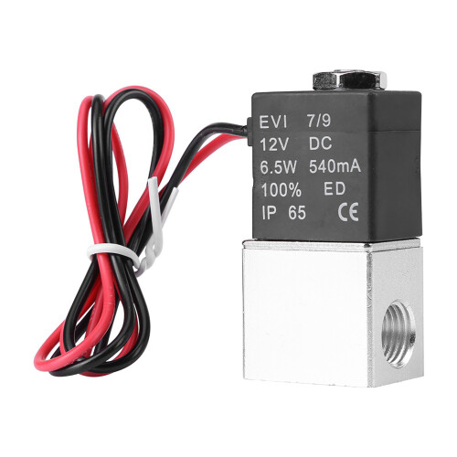 12V DC 1/4" 2-Wege NC Aluminium-Magnetventil 1