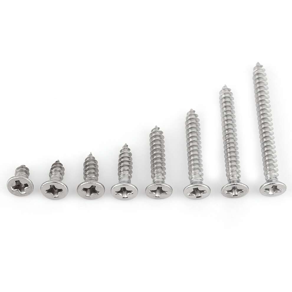 200Pcs M3 Stainless Steel Ss304 Selftapping Screws Pan Flat Truss Head 323163266565