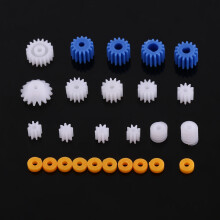 26pcs Plastic Spindle Worm Gear & Sleeve 2MM-4MM for Model Cars